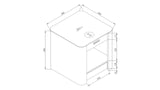 San Francisco Smart Lamp/ Bedside Table  (WC/Speakers/Light)