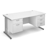 Maestro 25  Straight Desk with 2 and 3 Drawer Pedestals