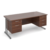 Maestro 25  Straight Desk with 2 and 3 Drawer Pedestals