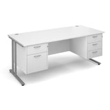 Maestro 25  Straight Desk with 2 and 3 Drawer Pedestals